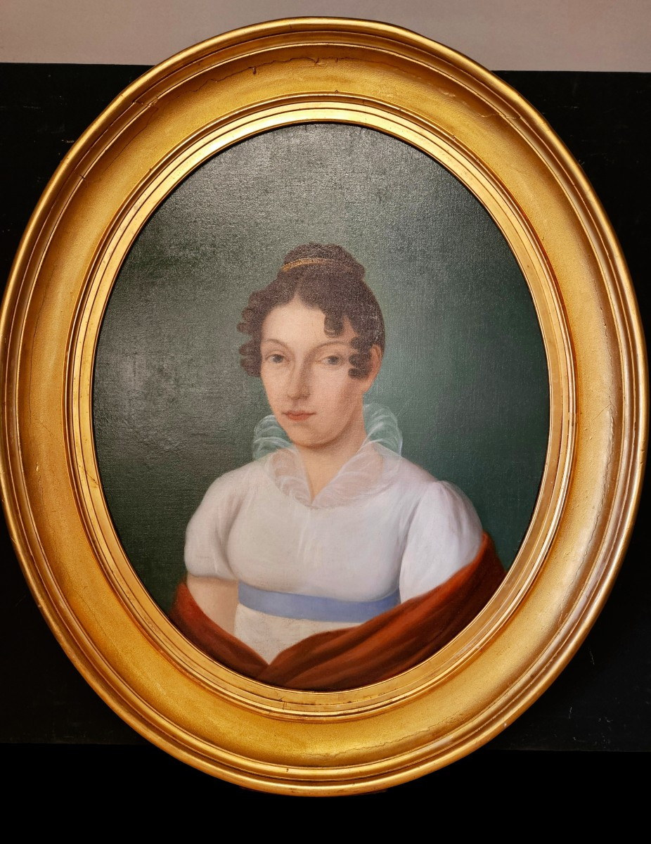 PORTRAIT DE JEUNE FEMME DEBUT XIXème Siècle