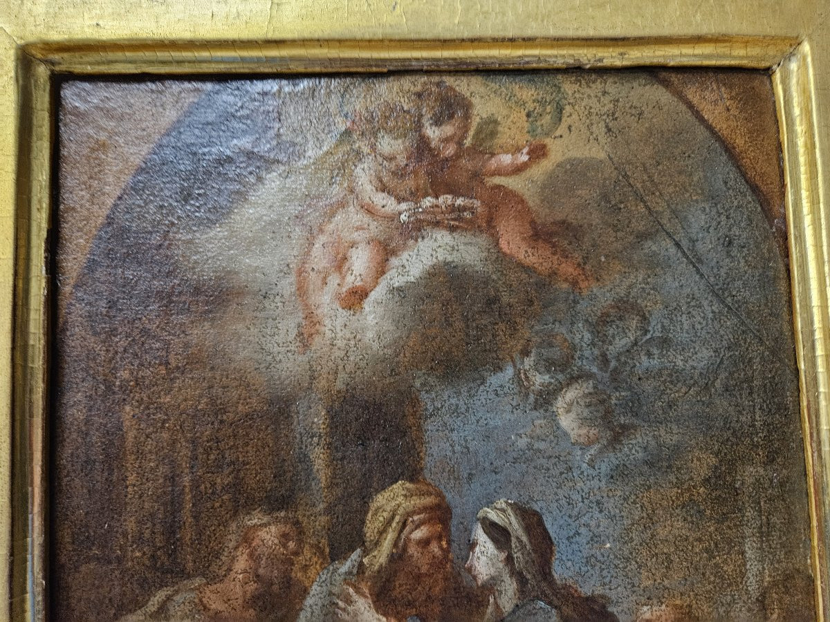 ECOLE FRANCAISE DU XVIIIème Siècle LA VISITATION-photo-1
