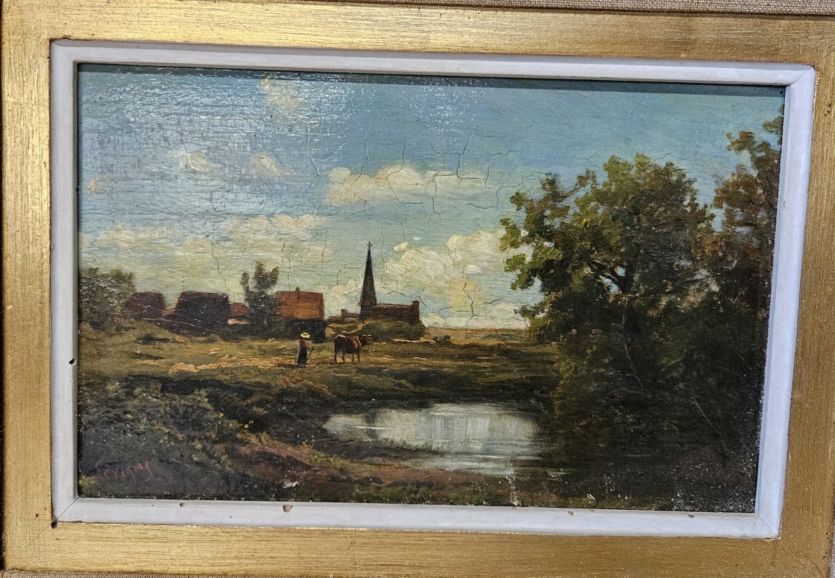 LEVIGNE THEODORE 1848 1912 PAYSAGE-photo-2