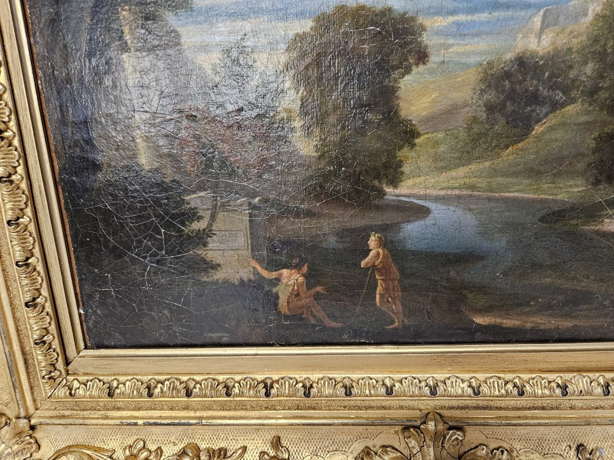 ECOLE ITALIENNE DU XVIIIème Siècle PAYSAGE ANIMé-photo-2