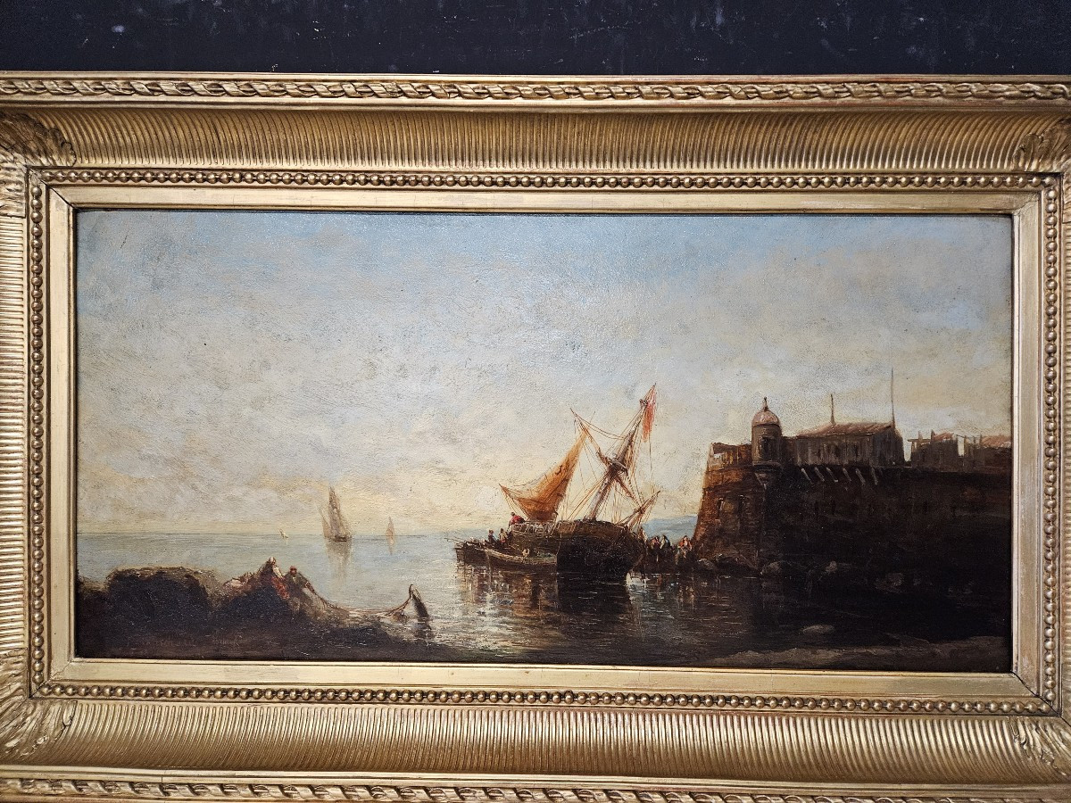 Joseph Alexandre Guichard 1830 1877 View Of Toulon And Surrounding Areas-photo-2