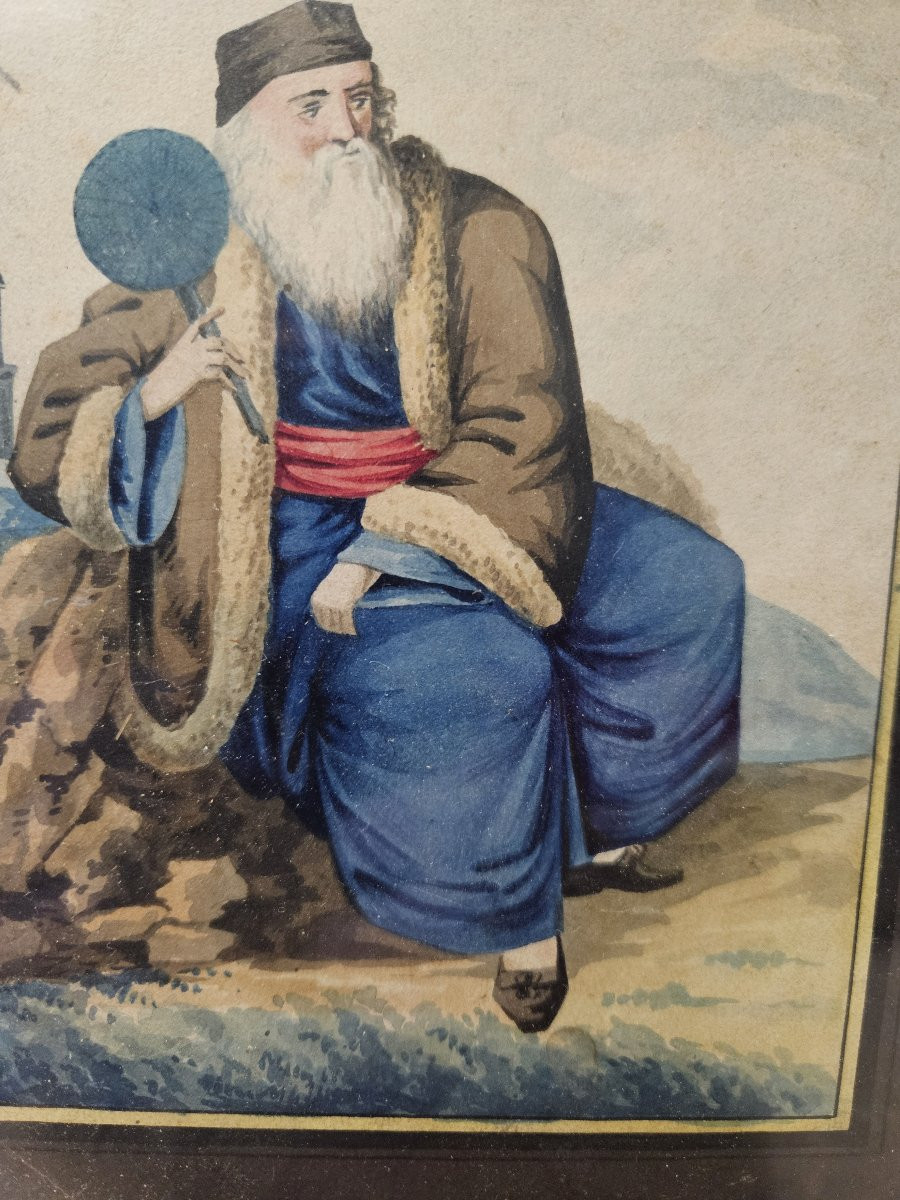 19th Century Orientalist Watercolor-photo-2