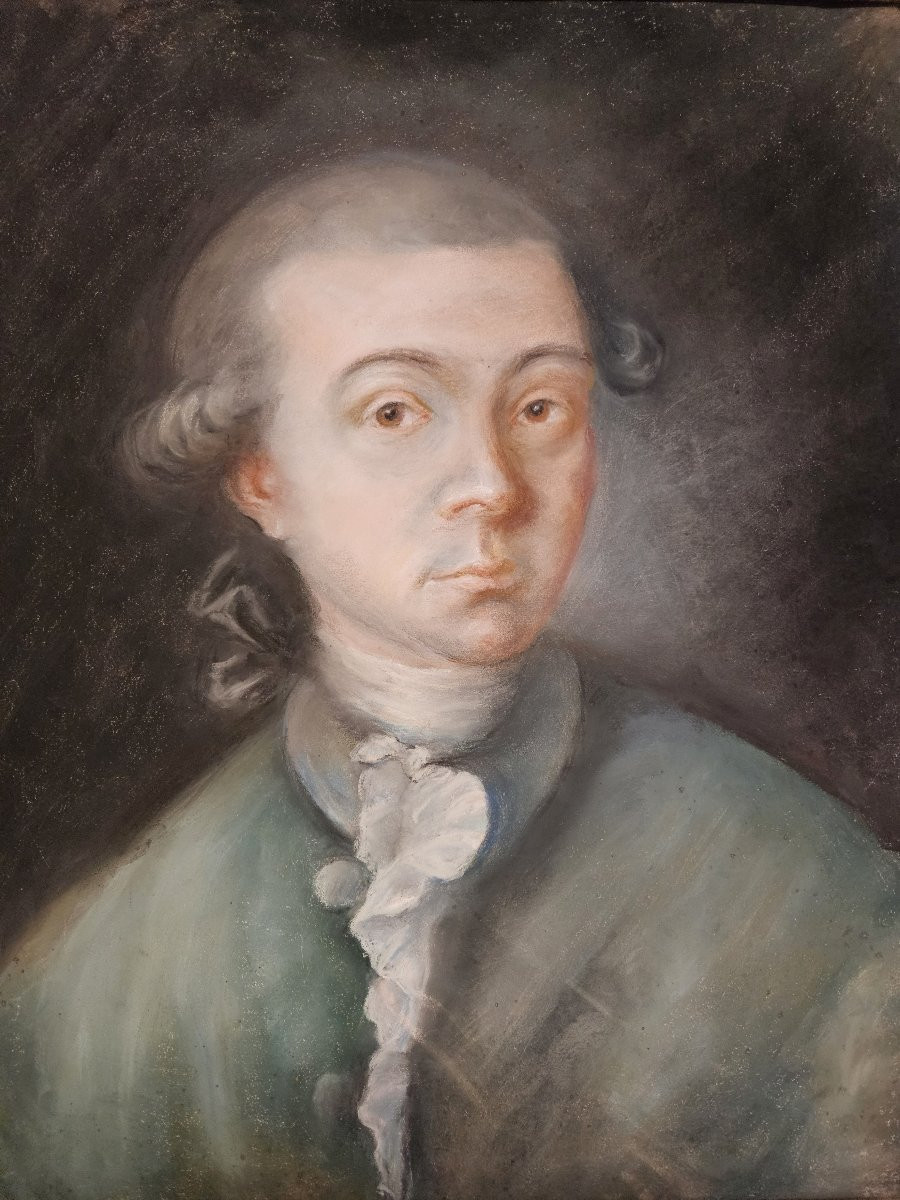 PORTRAIT AU PASTEL DE FANCOIS DE VARICOURT 1760 1789-photo-2