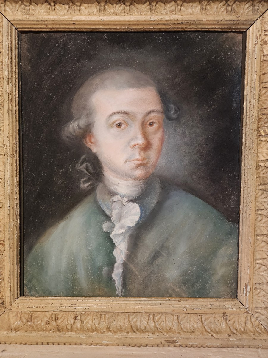 PORTRAIT AU PASTEL DE FANCOIS DE VARICOURT 1760 1789-photo-3