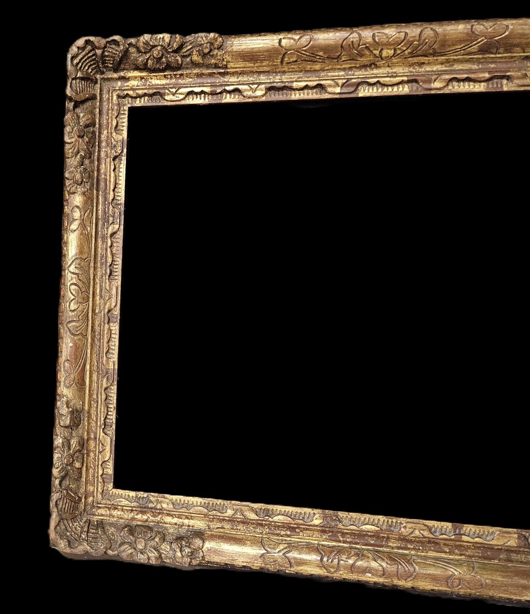 Cadre En Bois Sculpté Fin XIXème Siècle-photo-2