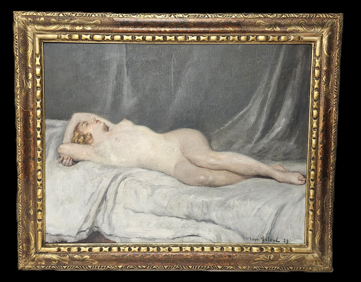 Leon Laurent Galand 1872 1960 Reclining Nude