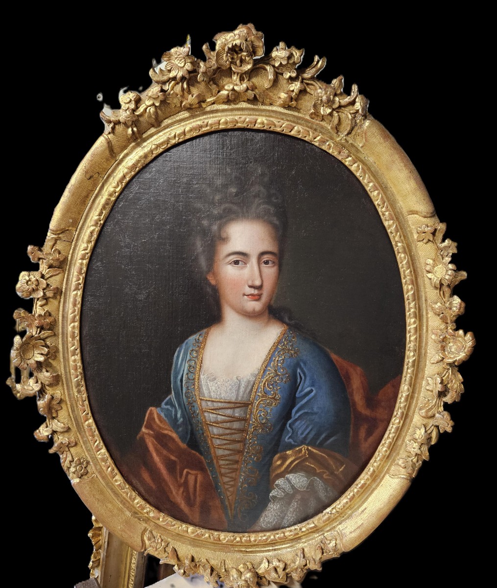 Portrait Of A Lady Of Quality Attributed To The Circle Of Nicolas De Largilliere 1656-1746