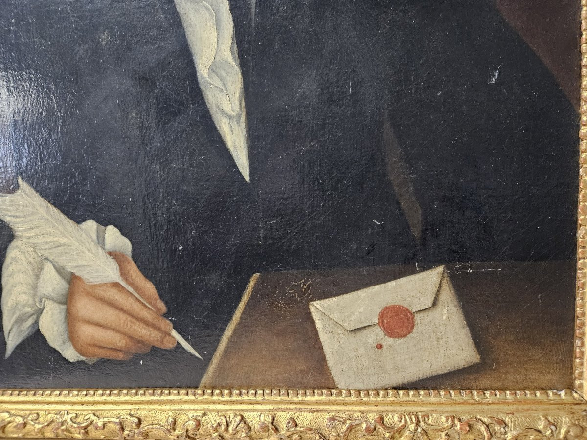 18th Century French School: Portrait Of A Lawman-photo-3