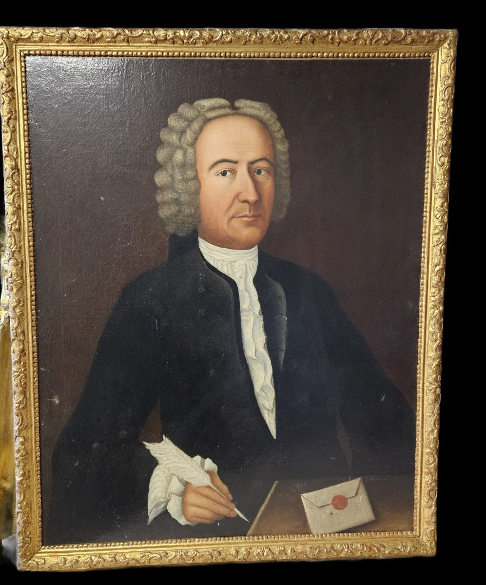 18th Century French School: Portrait Of A Lawman