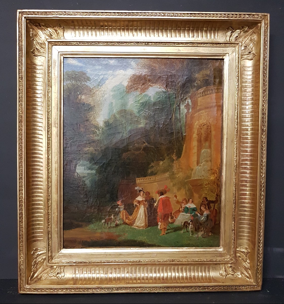 A Gallant Scene In A Park By Hippolyte Garneray 1787-1858