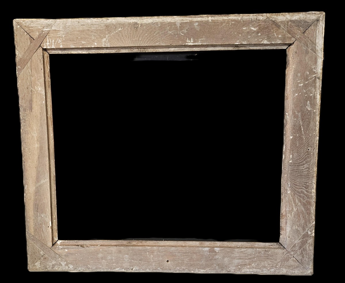 CADRE EN CHENE SCULPTE ET DORE DU XVIIIème SIECLE-photo-3