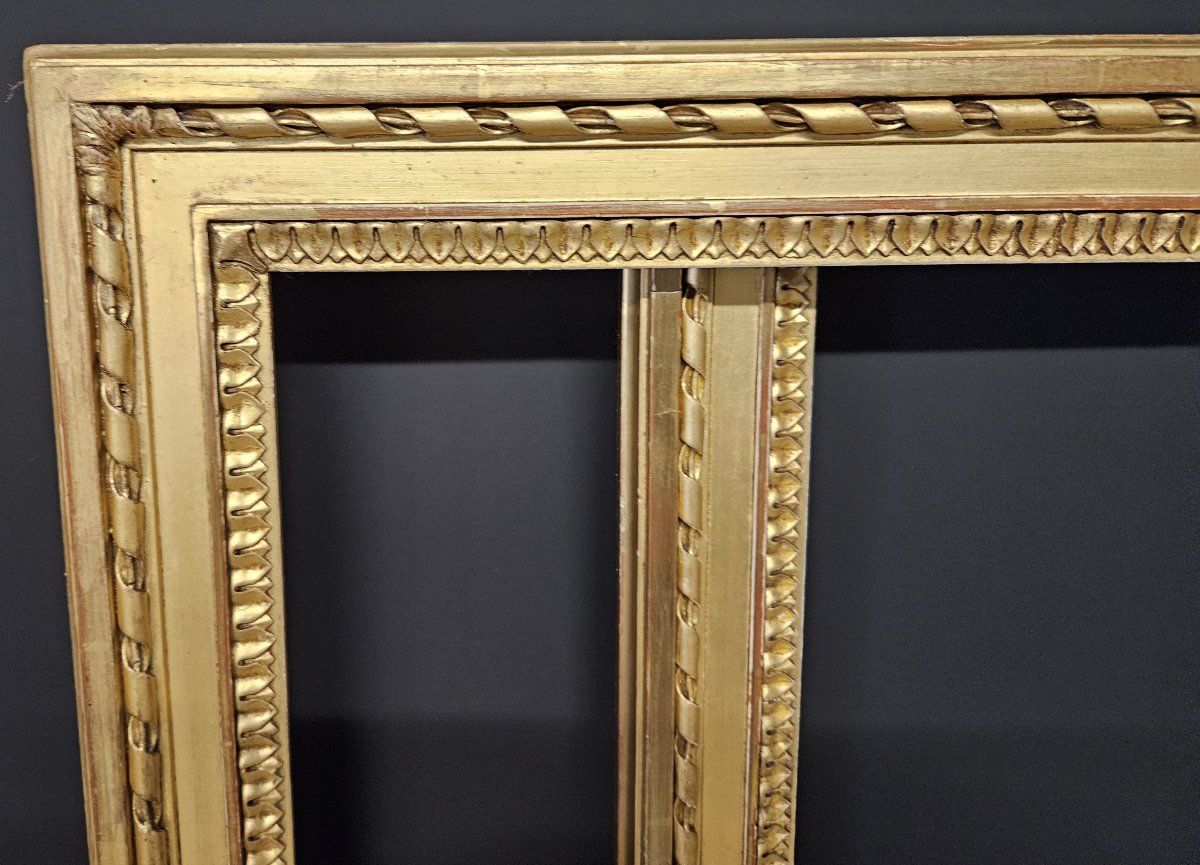 PAIRE DE CADRES DORES DU XIXème SIECLE-photo-3