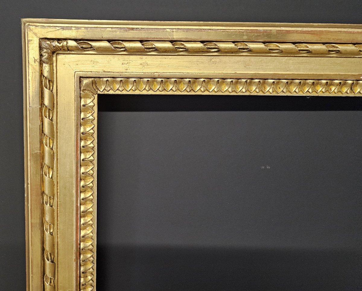 PAIRE DE CADRES DORES DU XIXème SIECLE-photo-2