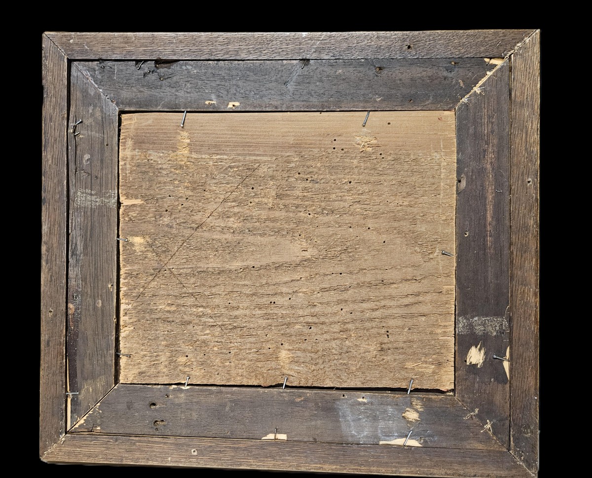 LOUIS CLAUDE MALBRANCHE 1790 1838 PAYSAGE D'HIVER A LA CHAUMIERE-photo-3