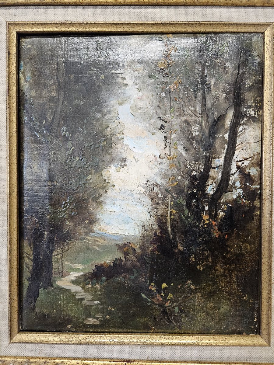 Woodland Landscape With A 19th-century French School Path-photo-3
