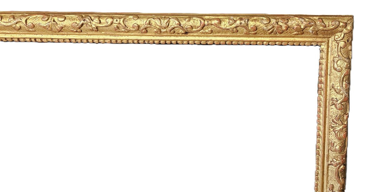 17th-century Gilt And Sculpted Frame Known As The "berain" Style-photo-2