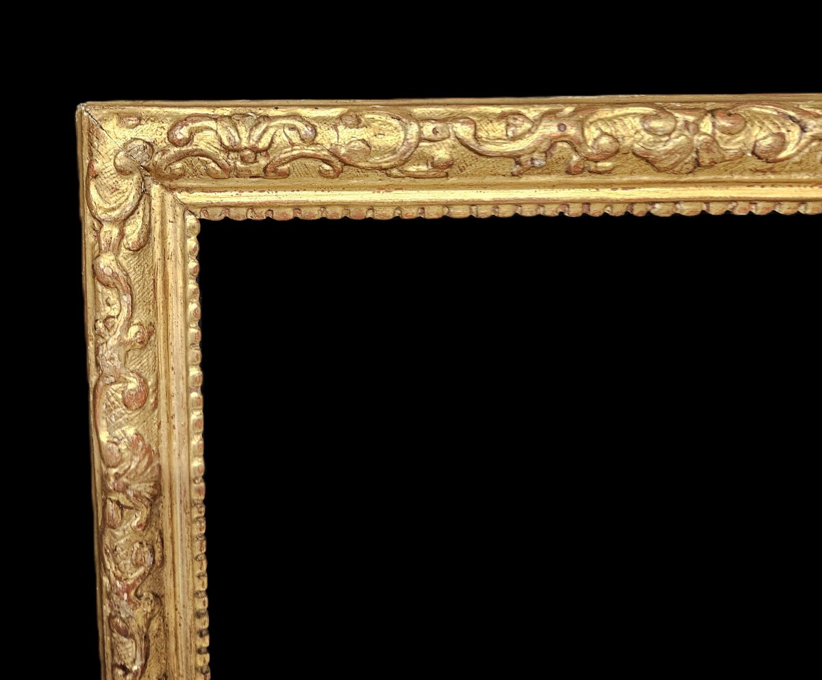 17th-century Gilt And Sculpted Frame Known As The "berain" Style-photo-4