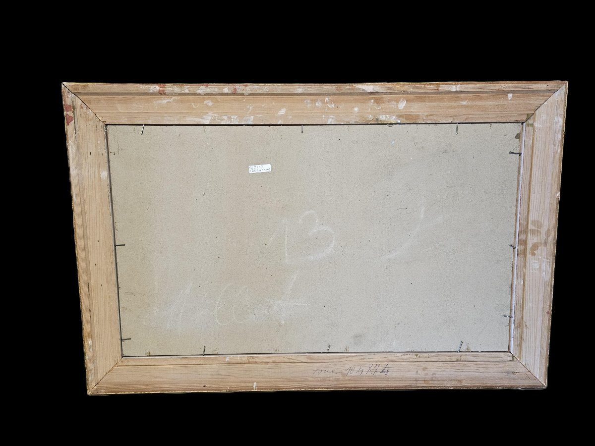 ALEXANDRE DUBUISSON 1805 1870 PAYSAGE ANIME AU HAMEAU-photo-2