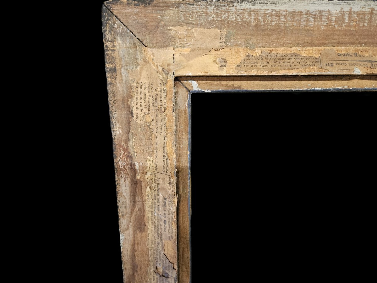 18th Century Black And Gold Frame Italy-photo-3