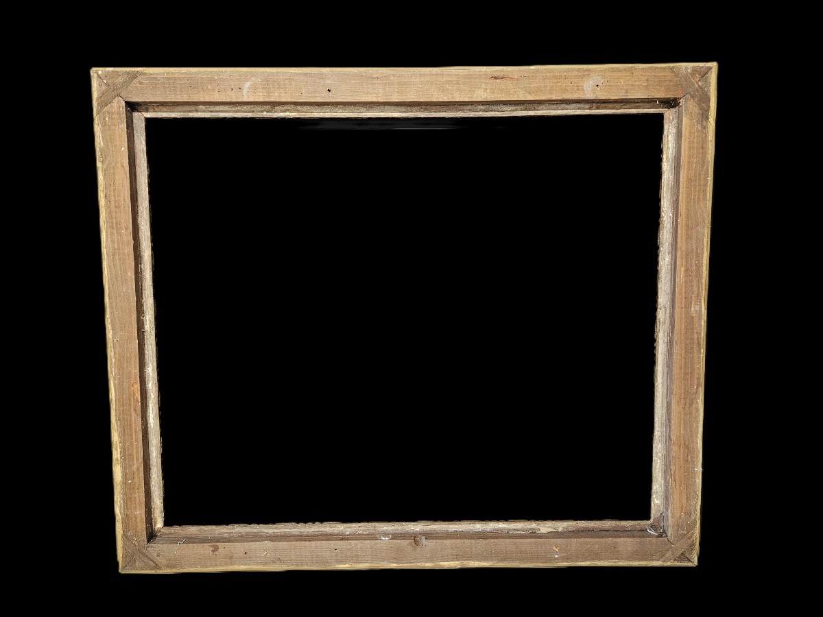 CADRE EN BOIS SCULPTE ET DORE DU XVIIIème SIECLE-photo-2