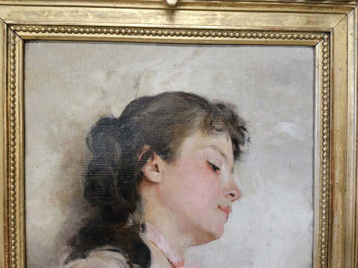 CHARLES CHAPLIN 1825 1891 PORTRAIT DE JEUNE FILLE DE PROFIL-photo-2