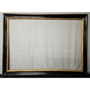  Large Black And Gold Frame From The 17th Century Italy