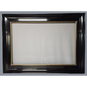 Large Black And Gold Frame From The 19th Century