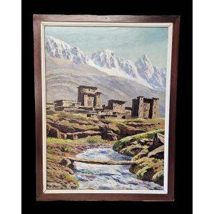 Jacques Fourcy 1906-1990 View From The High Atlas
