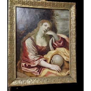 VANITE HUILE SUR CUIVRE DU XVIIème SIECLE