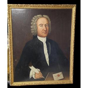 18th Century French School: Portrait Of A Lawman