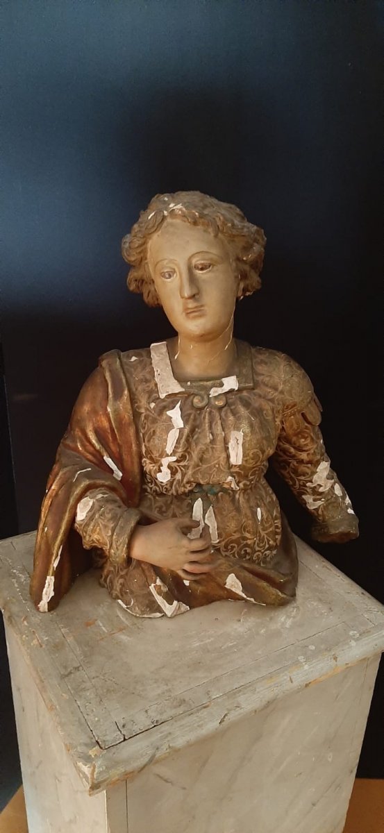 Small Sculpture In Wood And Plaster From The Eighteenth Century-photo-7