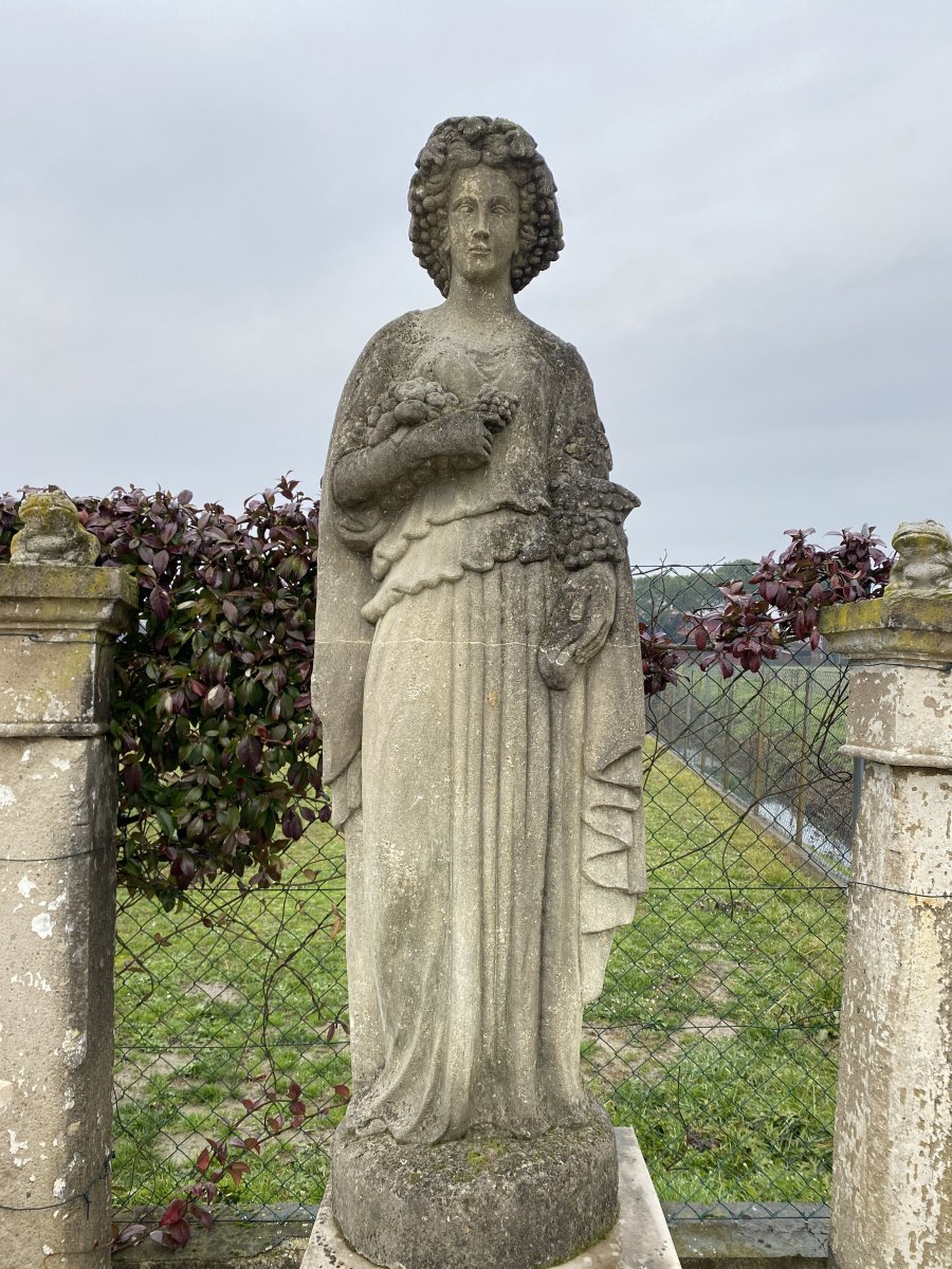 Early 1900s Stone Garden Statue