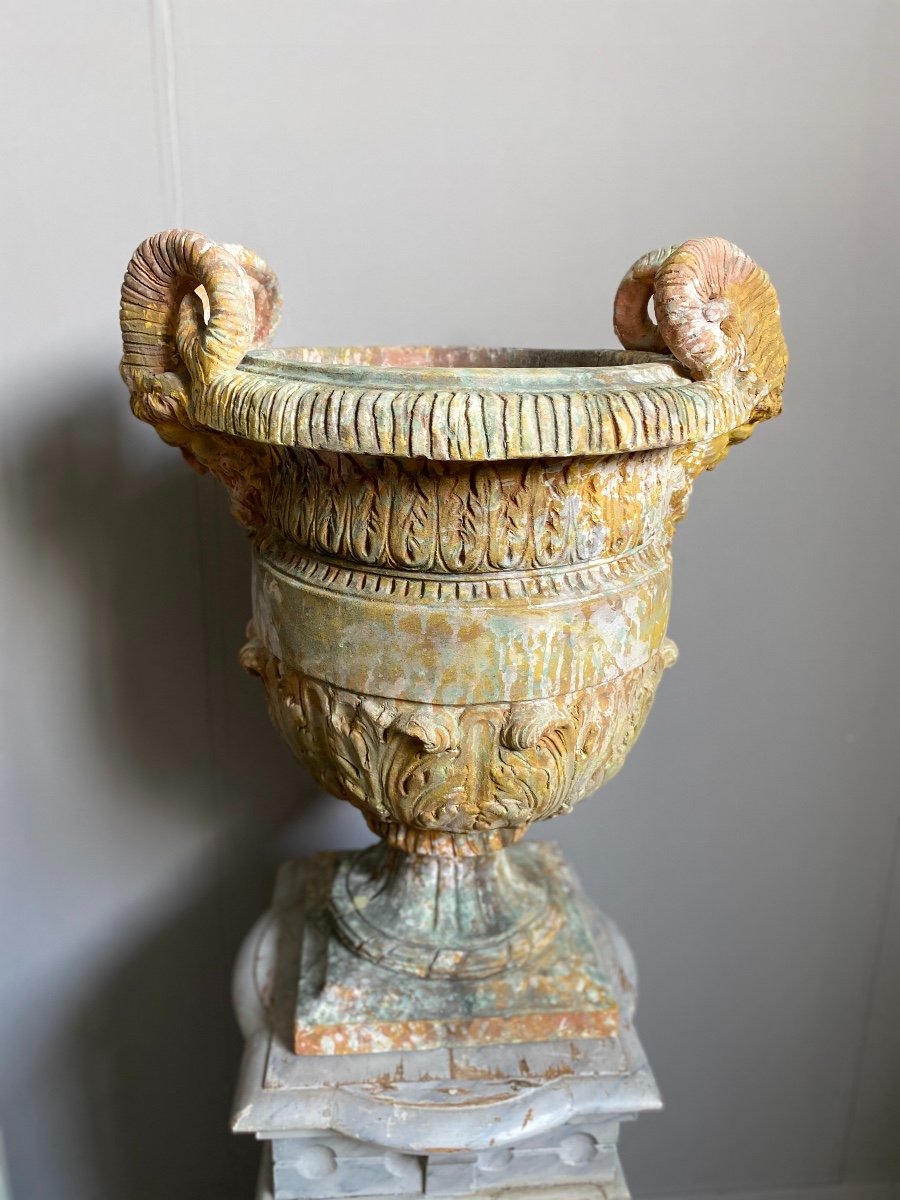 Pair Of 50s Terracotta Vases-photo-2