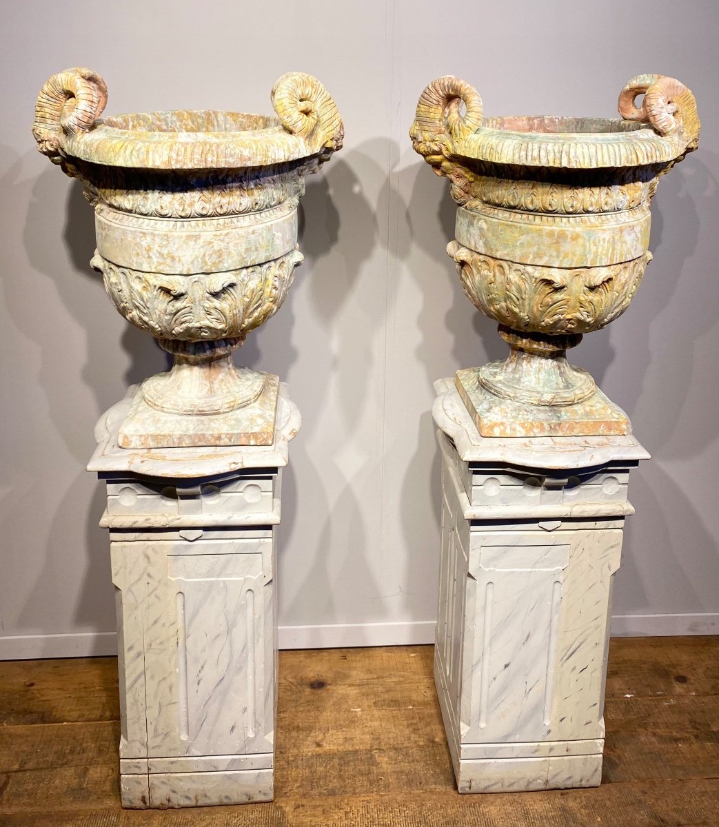 Pair Of 50s Terracotta Vases