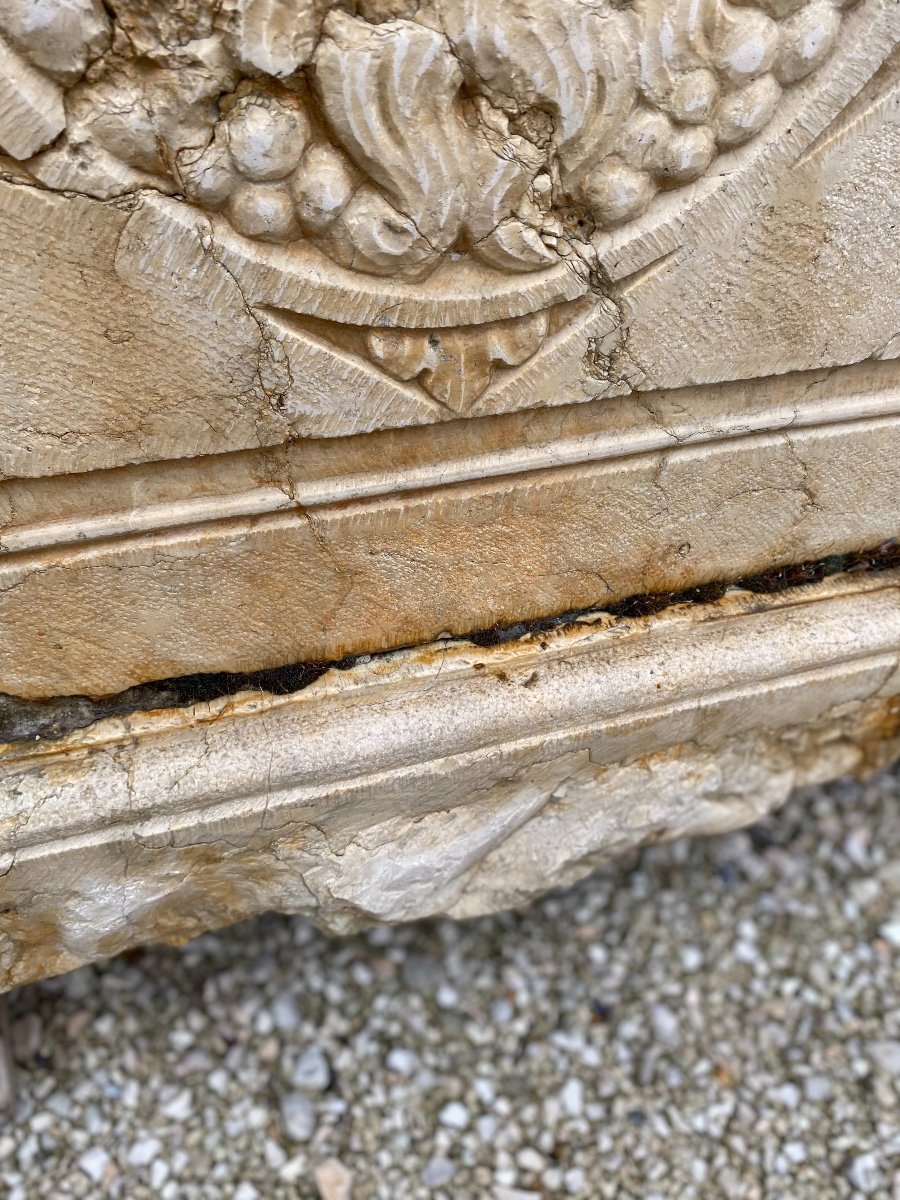 Fontaine Murale En Marbre d'époque Louis XIV-photo-4