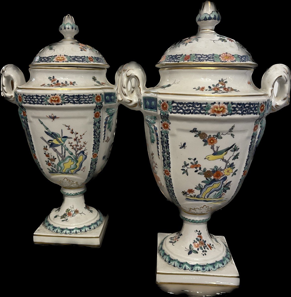 Pair Of Porcelaine Vases Samson-photo-2