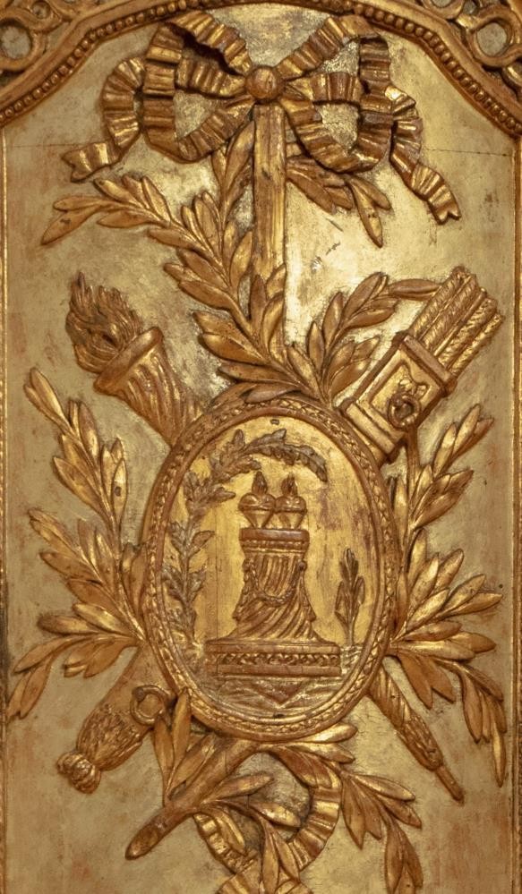 Pair Of Gilded Wooden Corner Pieces-photo-4
