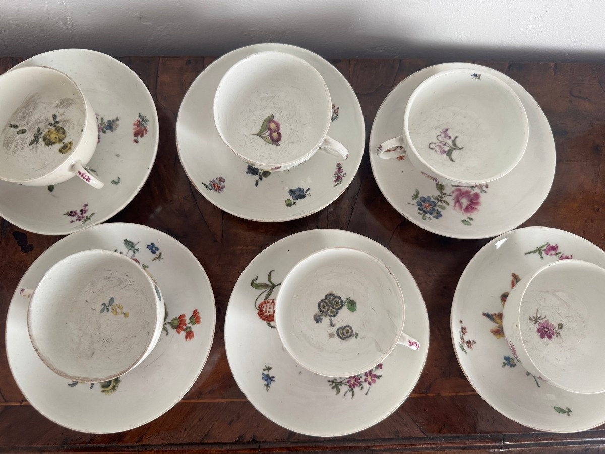 Group Of Six Cups Meissen-photo-3