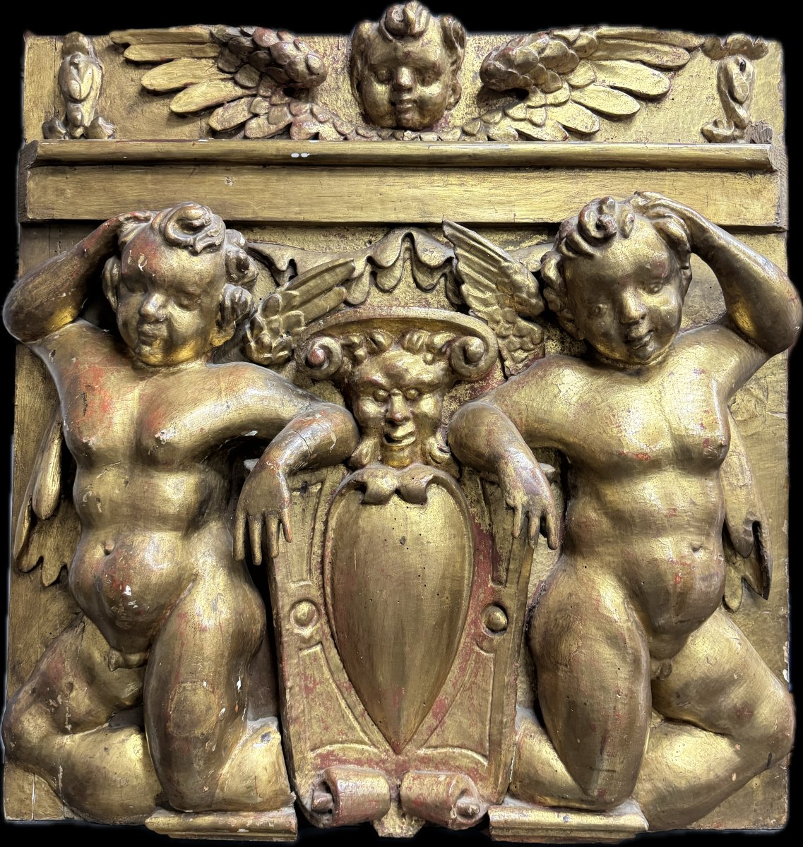 Gilded Poplar Wood Frieze