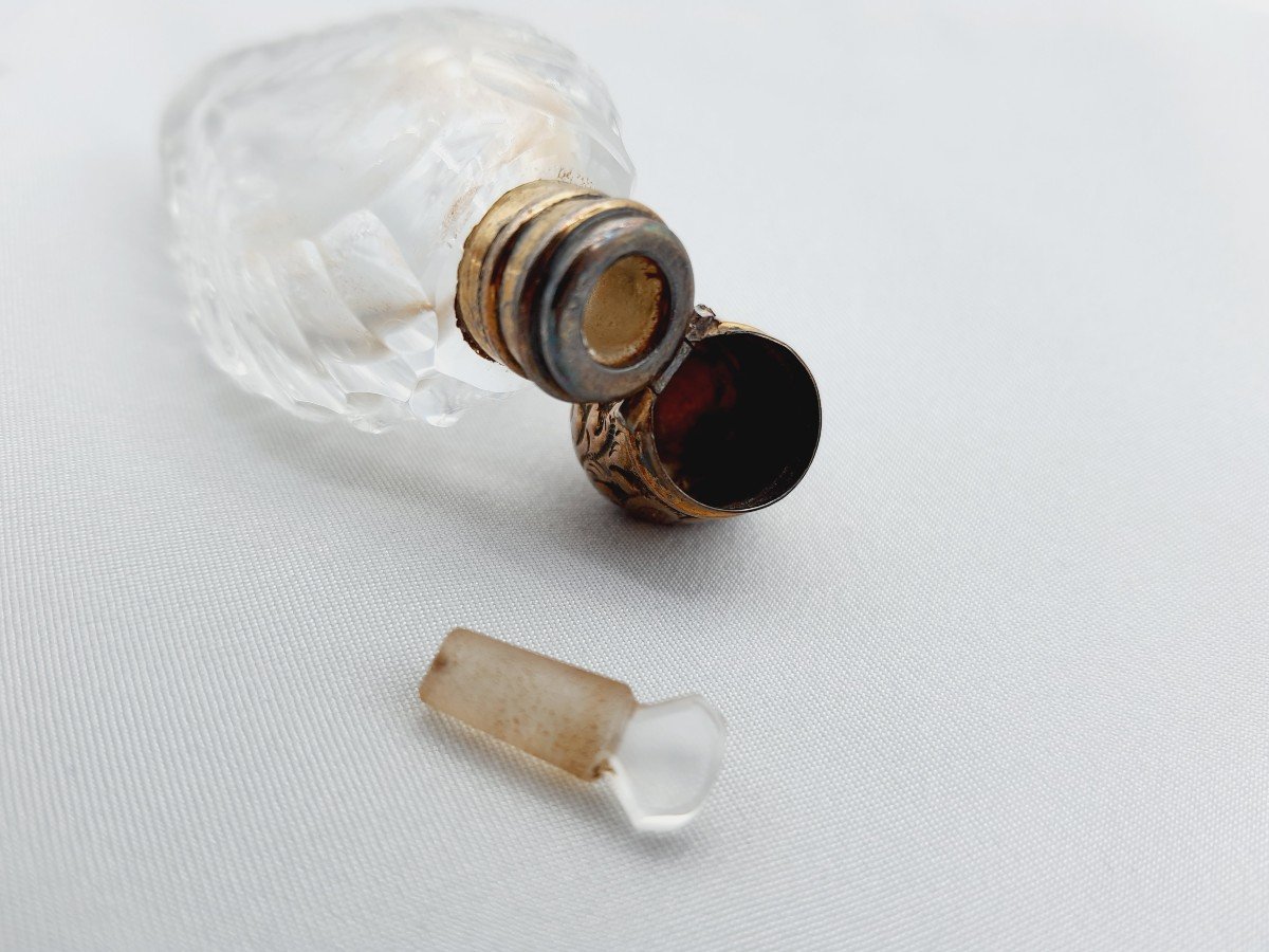 Cut Crystal And Silver Miniature Salt Flask-photo-1