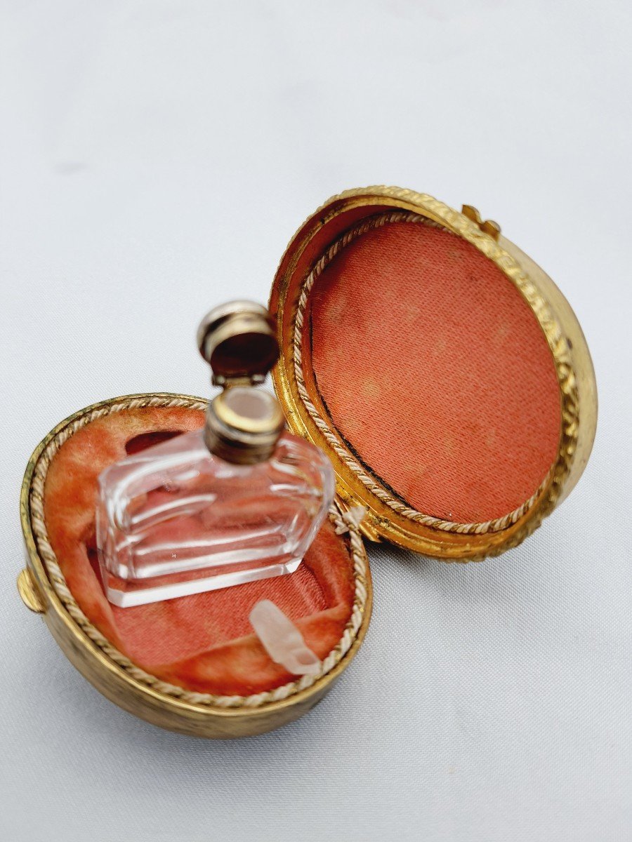 Miniature Salt Bottle In Its Enamelled Case, Exceptional Condition-photo-2