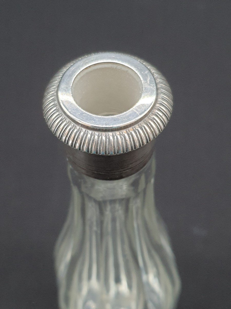 Old Crystal And Silver Bottle Hallmark Minerva-photo-4