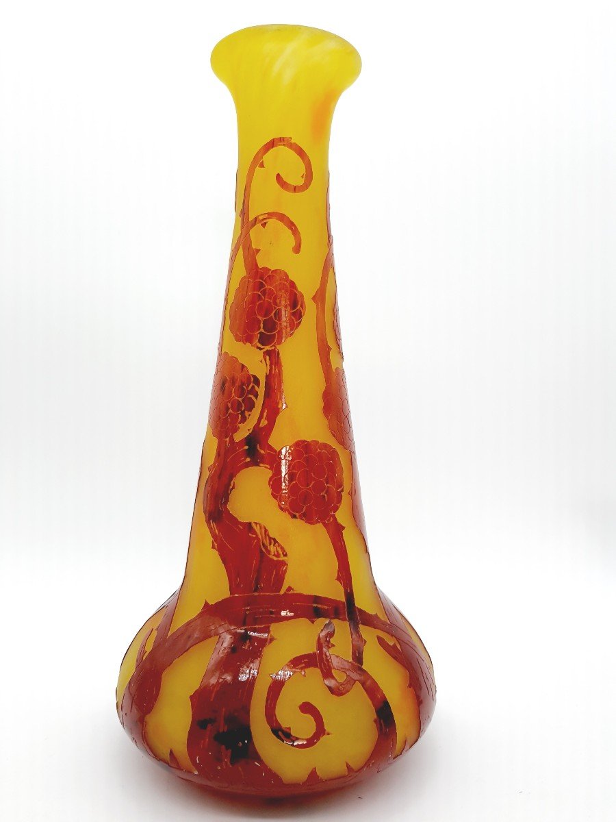 French Glass Vase Mulberry Decor 1920/1921