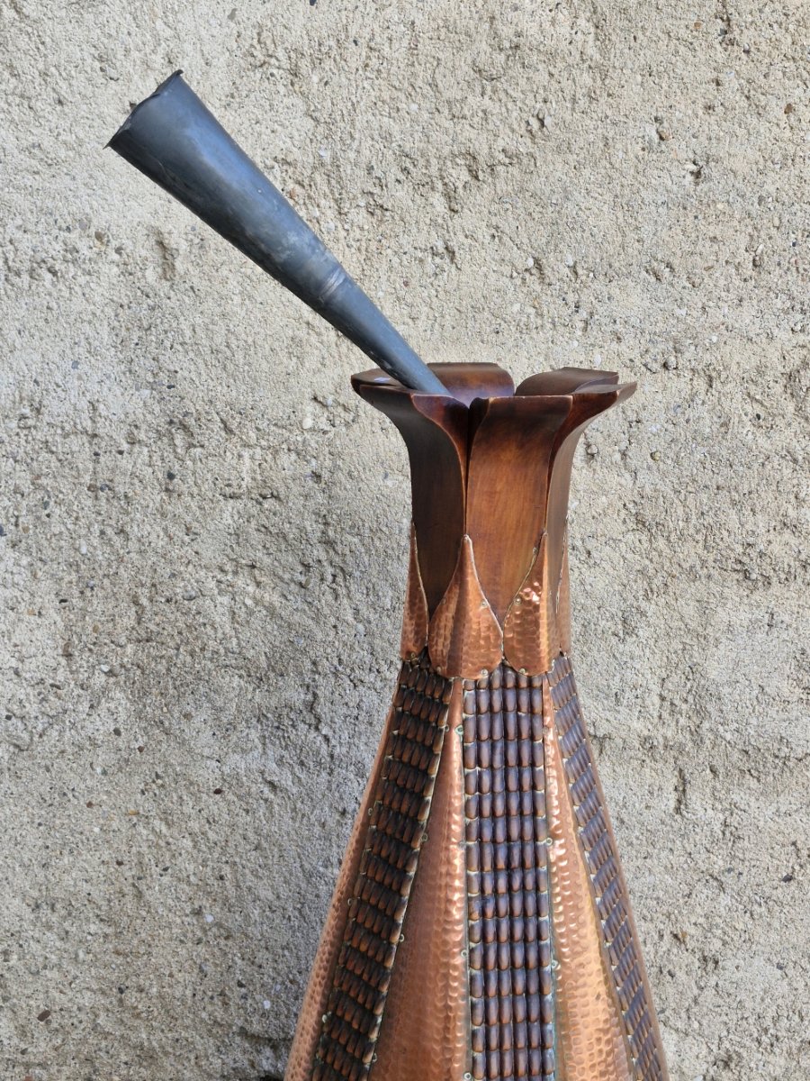 Gustave Serrurier Bovy ( 1858-1910) vase de parquet art déco-photo-3