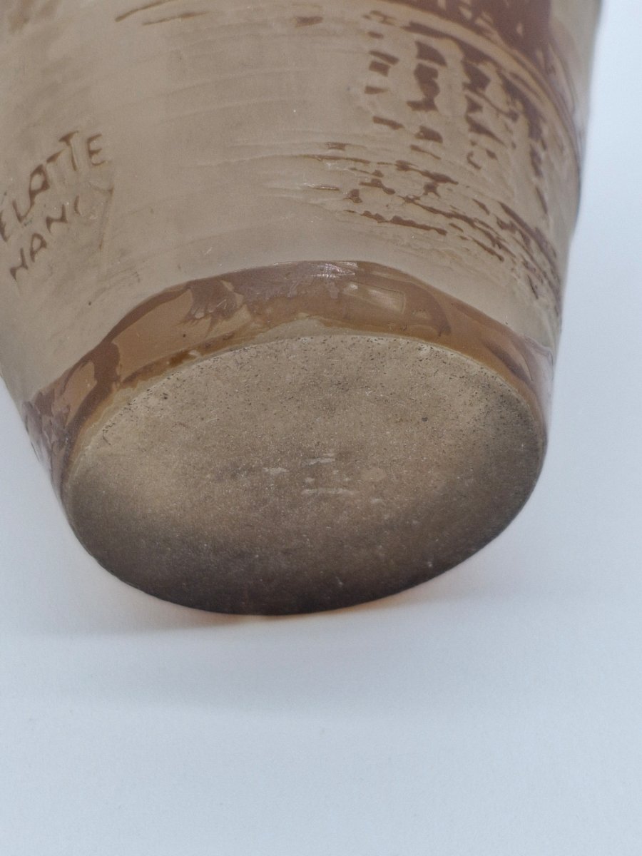 Vase By André Delatte, Lakeside Landscape-photo-2