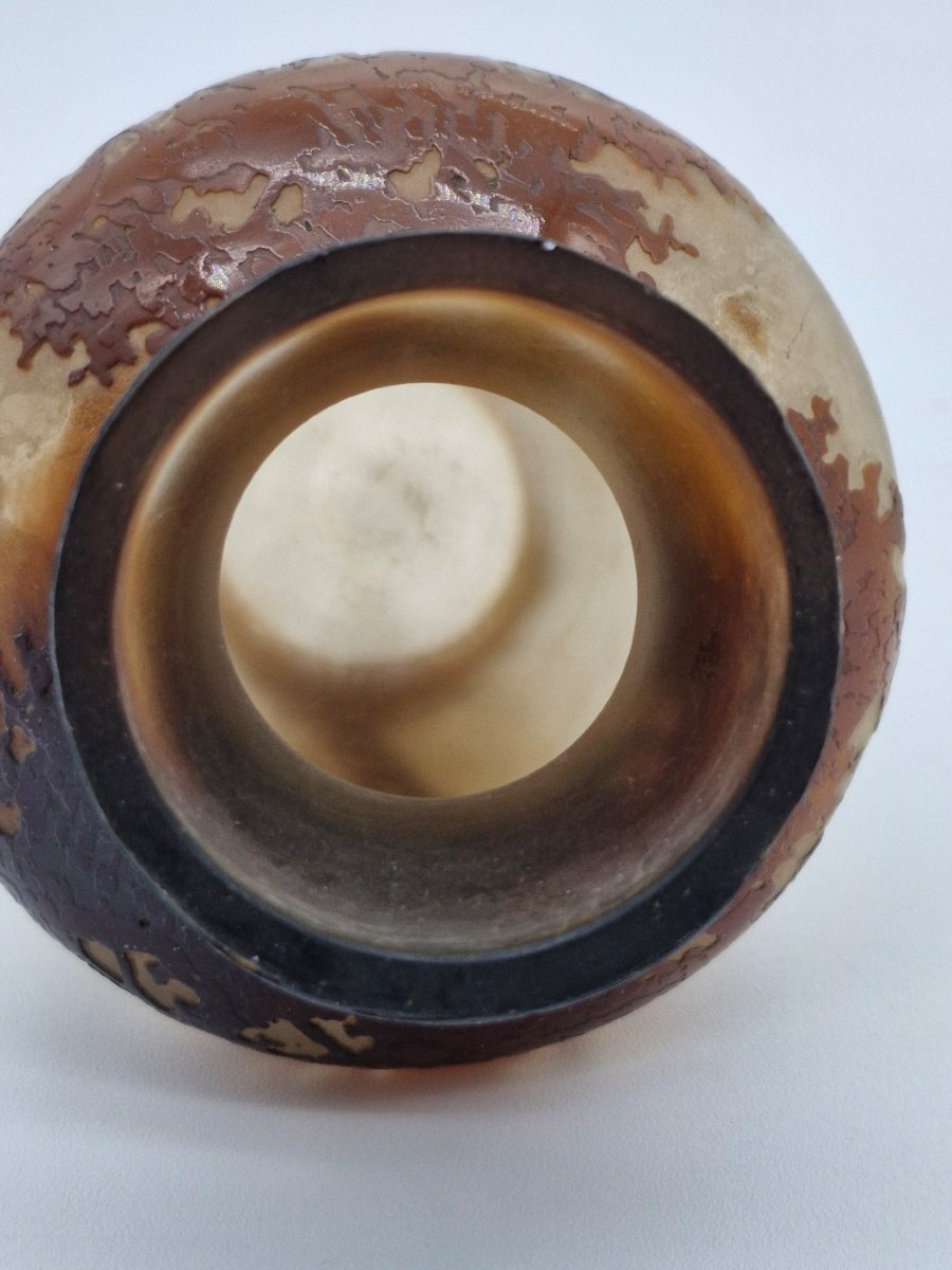 Vase By André Delatte, Lakeside Landscape-photo-3