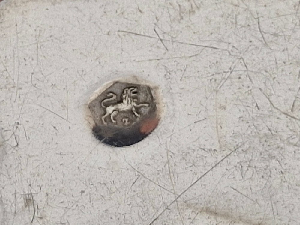 Silver Snuffbox With Lion Hallmark, Left Paw Raised-photo-2