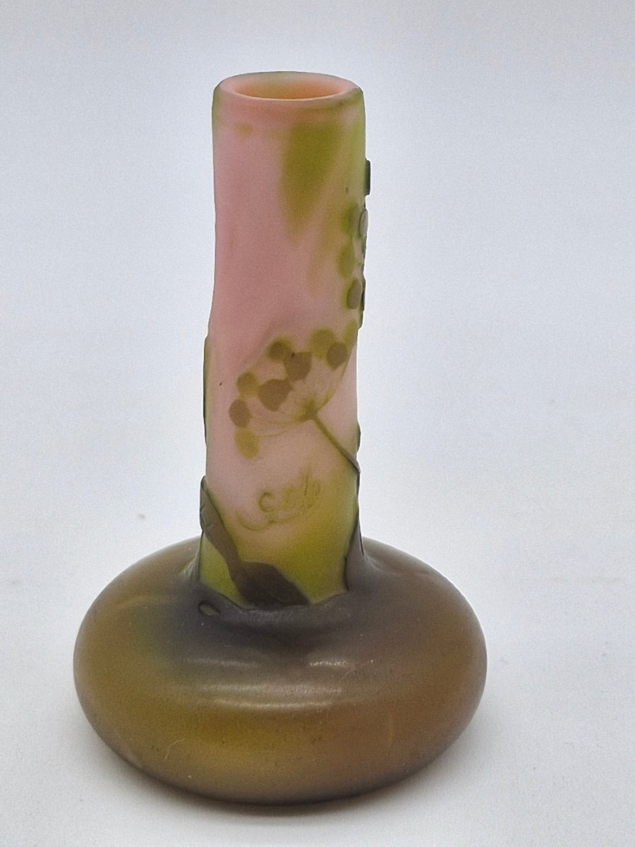 Vase Gallé miniature soliflore décor Ombelle-photo-2