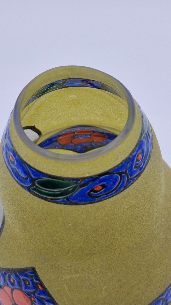 Vase LEUNE décor frises et médaillon  1900-1930-photo-4