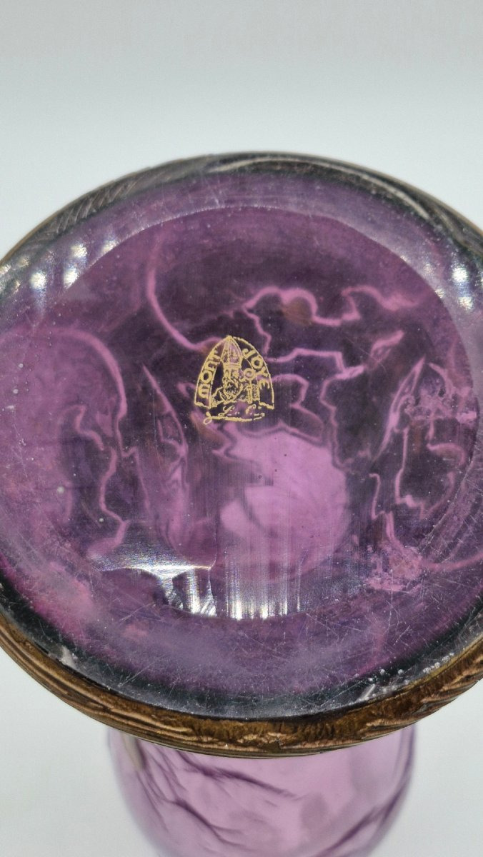 Montjoye Legras Vase With Poppy Design, Circa 1900, Height 38 Cm-photo-5